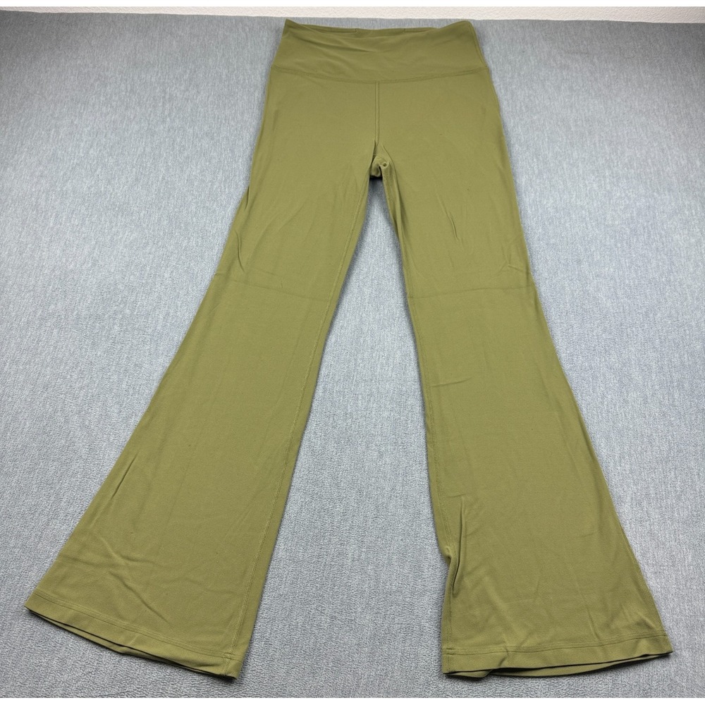 Lululemon Pants Womens 10 Green Groove Super-High-Rise Flared Nulu 34" W5DKNS